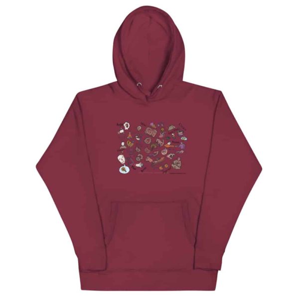 unisex premium hoodie maroon front 620fdfecc6673