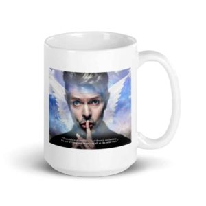 David Bowie in heaven mug