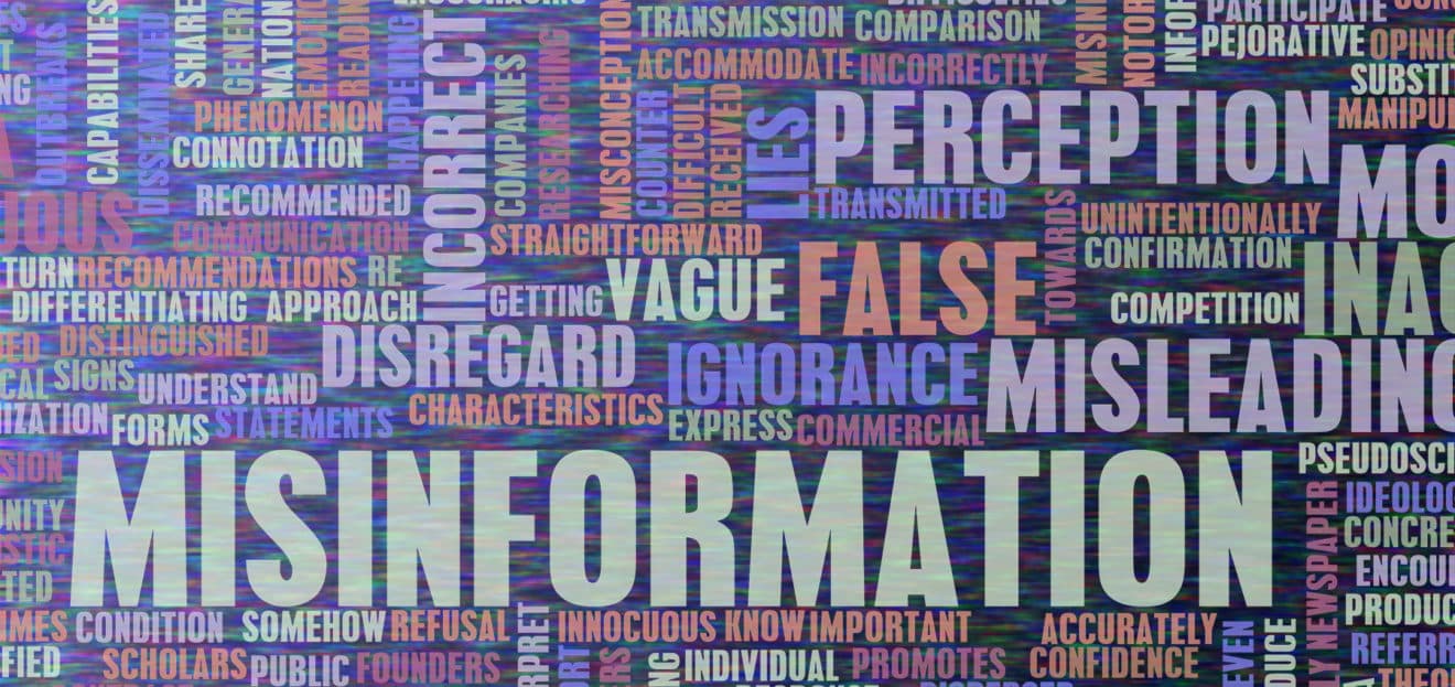 Truth, misinformation, disregard, alternative facts, ignorance, false info, misleading, displayed as a collage.
